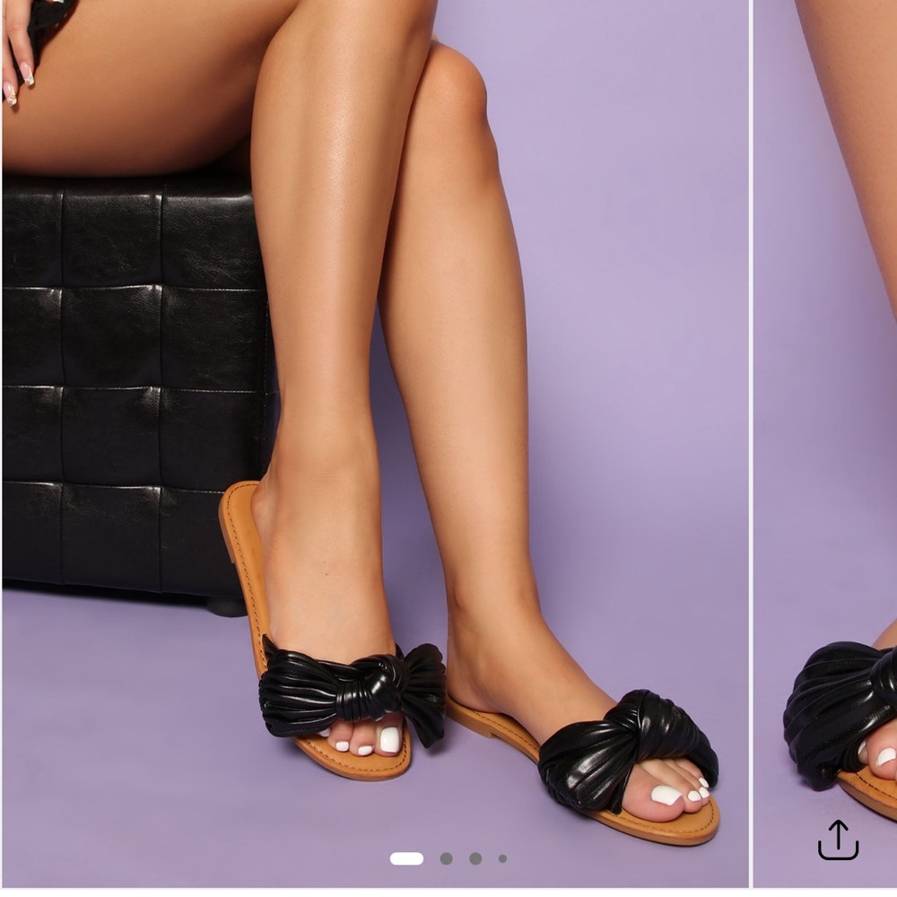 Black Flat Sandals
